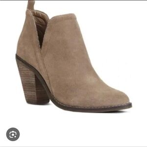 Nine West Brown Ankle Booties Block Heel